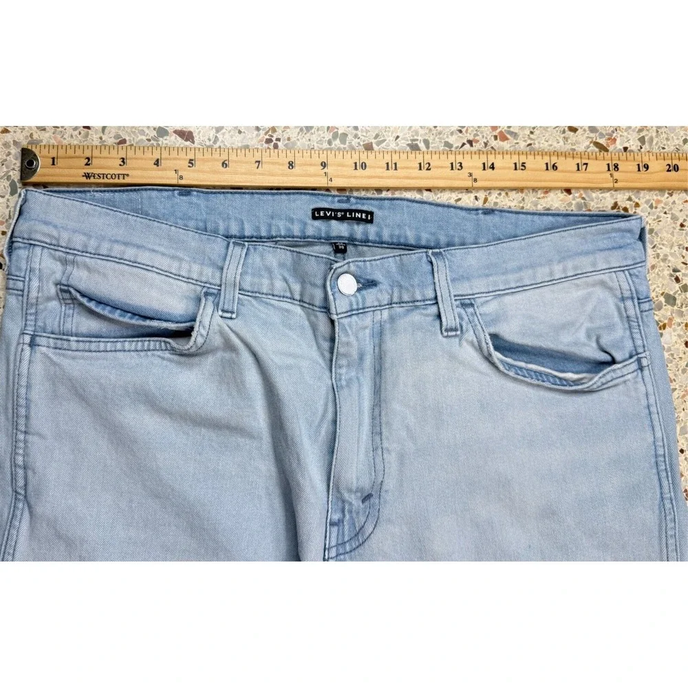 Levi's Line 8 Vtg Mens White & Black‎ Tab Denim Jeans Size 38x30